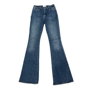 Frame Le High Flare Jeans Size 28 Bestia Medium Wash Denim Blue Stretch